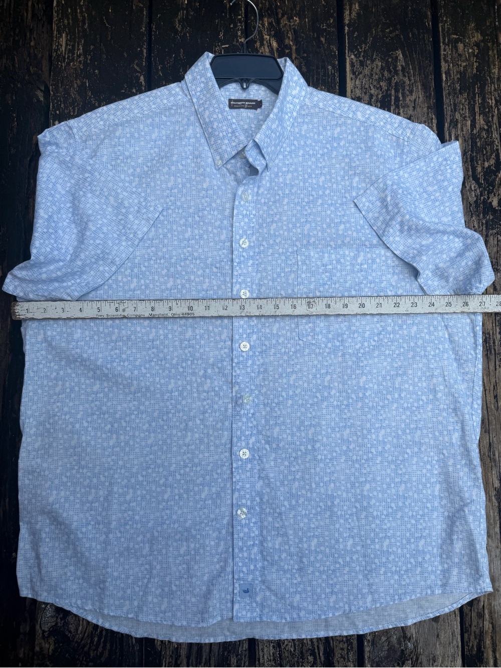 Southern Marsh Men’s XL Linen Blend Spotted Cotton Pattern Button Down Shirt F8 - Picture 4 of 8